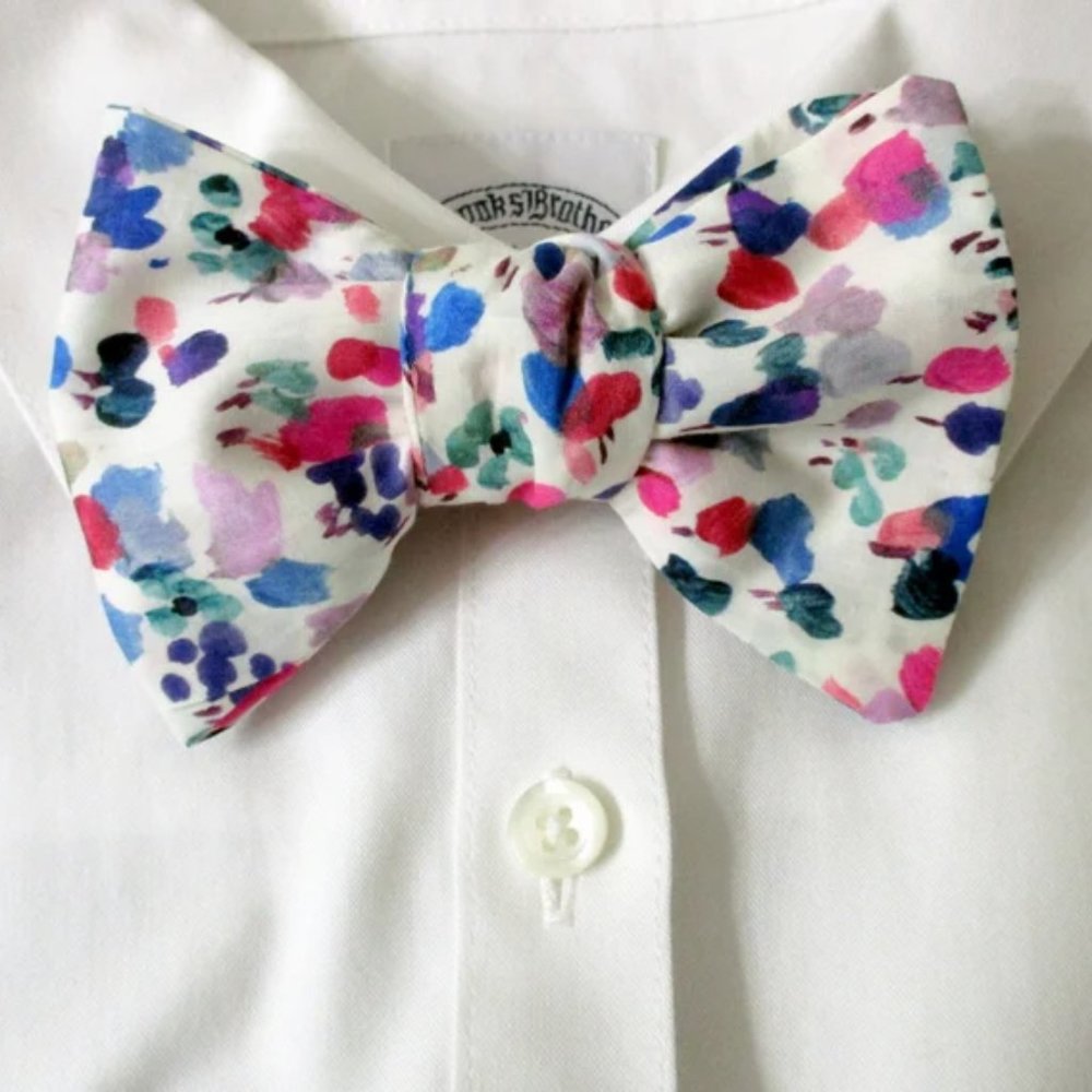 Liberty of London Tana Lawn Bow Tie Rhapsody Pink Handmade